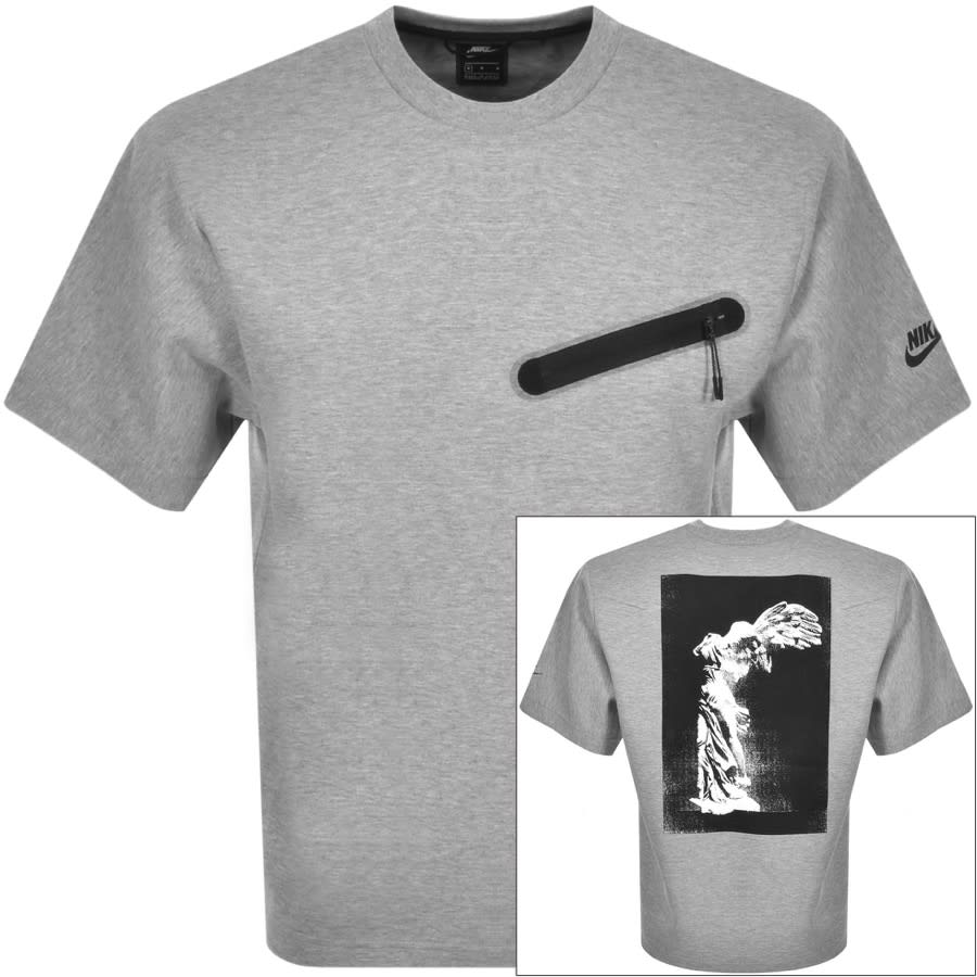 Alternative Image for ProductNike Crew Neck Logo T Shirt Grey1